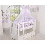 BabyLion Prémium Fonott rácsvédő XXL - Lila-Szürke-Fehér