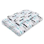 BabyLion Prémium 2 részes ágyneműszett (100x135) - Türkiz autók