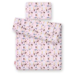   BabyLion Prémium 2 részes ágyneműszett (100x135) - Rózsaszín alapon sünik