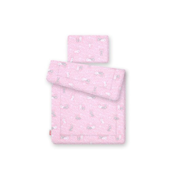 BabyLion Prémium 2 részes ágyneműszett (75x100) - Rózsaszín nyuszik