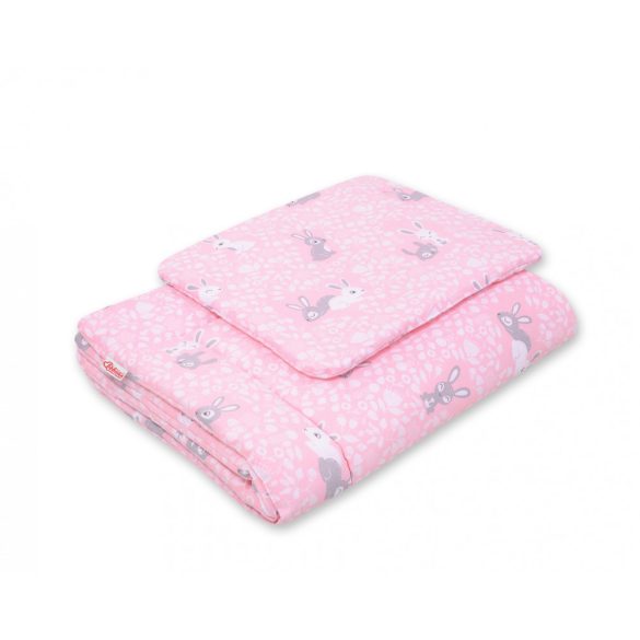 BabyLion Prémium 2 részes ágyneműszett (75x100) - Rózsaszín nyuszik