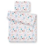 BabyLion Prémium 2 részes ágyneműszett (75x100) - Világoskék maci és barátai