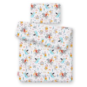 BabyLion Prémium 2 részes ágyneműszett (75x100) - Sárkány és lovag