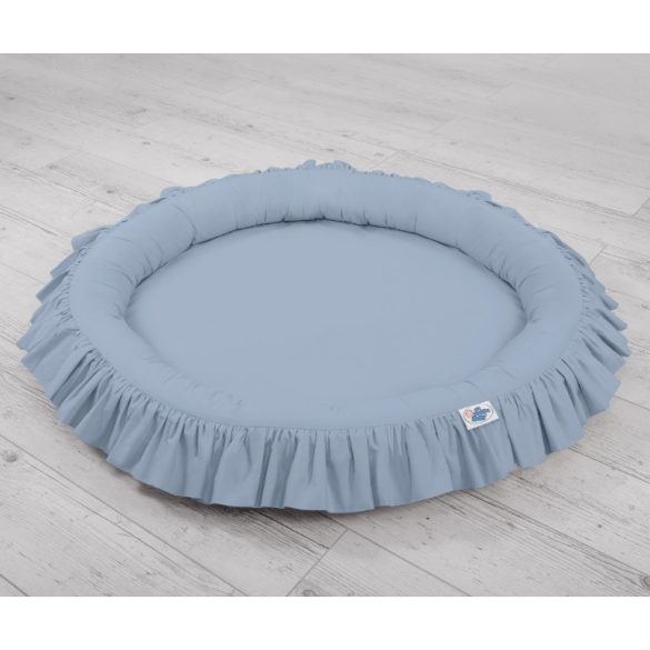 Prémium kör alakú babafészek - Pasztell kék