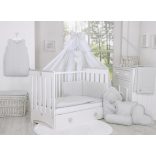 BabyLion Prémium Royal 5 részes ágyneműhuzat szett - Világos szürke