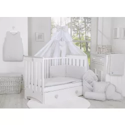   BabyLion Prémium Royal 5 részes ágyneműhuzat szett - Világos szürke