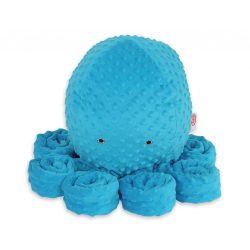   BabyLion Prémium Óriás minky ölelő polip (75 cm) - Türkiz kék