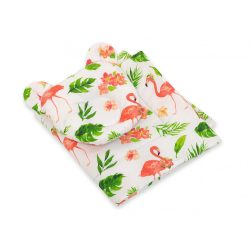 BabyLion Prémium Maci 2 részes ágyneműszett - Flamingó