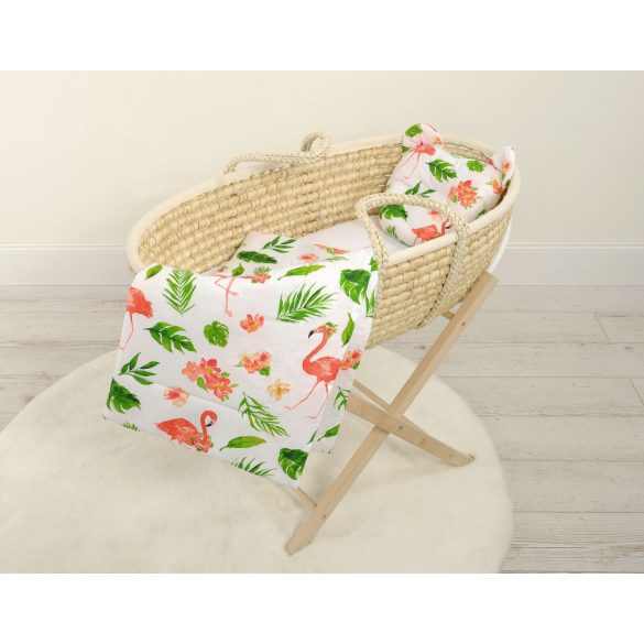 BabyLion Prémium Maci 2 részes ágyneműszett - Flamingó