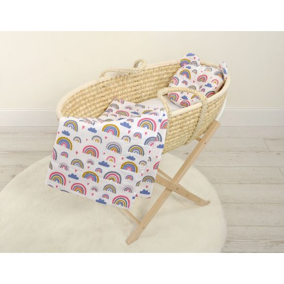 BabyLion Prémium Maci 2 részes ágyneműszett - Szivárványok