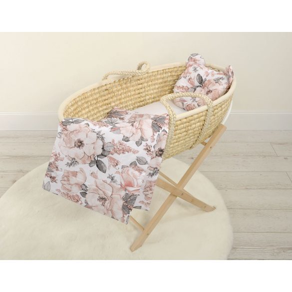 BabyLion Prémium Maci 2 részes ágyneműszett - Szépia rózsák