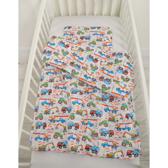 BabyLion Prémium 2 részes ágyneműszett (100x135) - Munkagépek