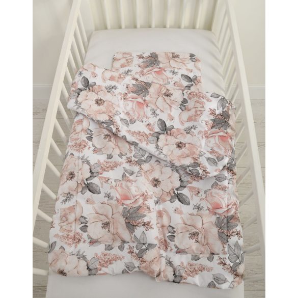 BabyLion Prémium 2 részes ágyneműszett (100x135) - Szépia rózsák