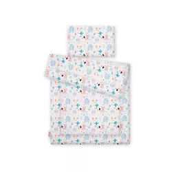   BabyLion Prémium 2 részes ágyneműszett (100x135) - Világoskék maci és barátai