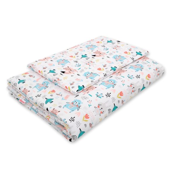 BabyLion Prémium 2 részes ágyneműszett (100x135) - Világoskék maci és barátai