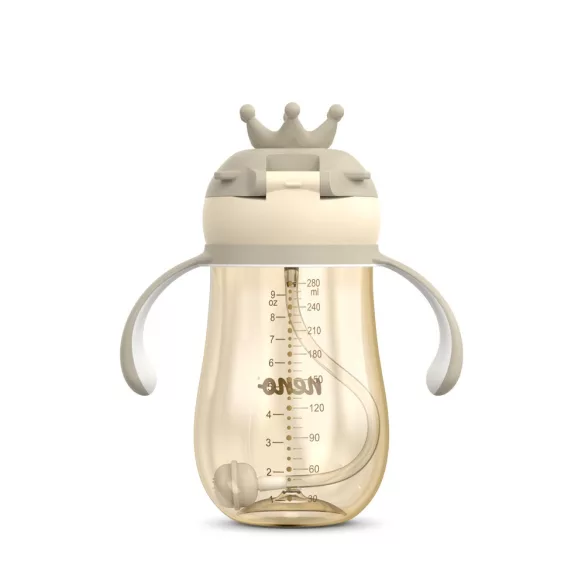 Neno szívószálas itatópohár MIO2 280ml barna