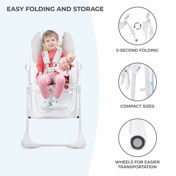 Kinderkraft etetõszék Yummy pink