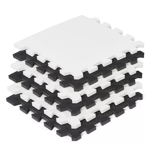 Kinderkraft szivacspuzzle szõnyeg Luno 30db fekete-fehér