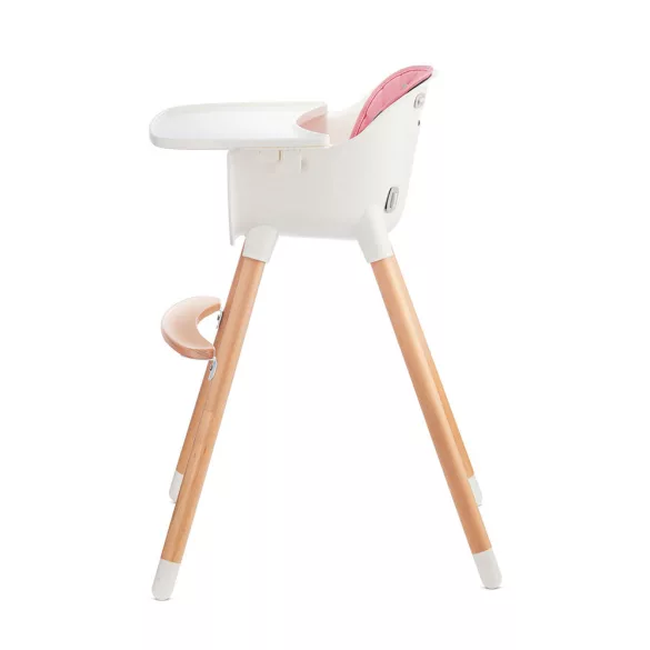 Kinderkraft etetõszék Sienna 2in1 fa lábbal pink