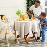 Kinderkraft etetõszék Sienna 2in1 fa lábbal pink