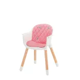 Kinderkraft etetõszék Sienna 2in1 fa lábbal pink