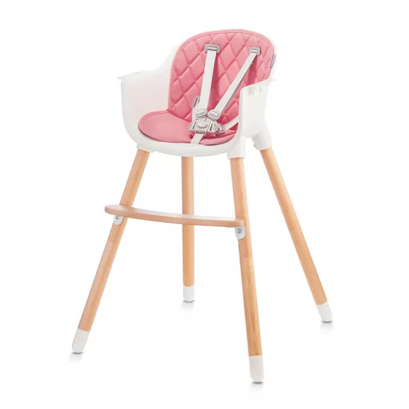 Kinderkraft etetõszék Sienna 2in1 fa lábbal pink