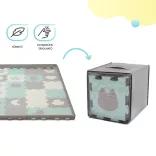 Kinderkraft szivacspuzzle szõnyeg - Luno Shape 30db menta-szürke