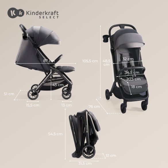 Kinderkraft sportbabakocsi Nubi 2 Sand Beige