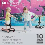 Kinderkraft roller és futóbicikli 2in1 Halley pink