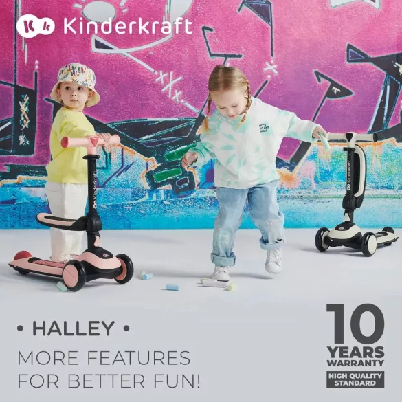 Kinderkraft roller és futóbicikli 2in1 Halley pink