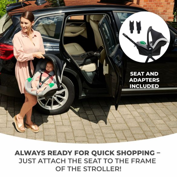 Kinderkraft babakocsi többfunkciós NEWLY 3in1 MINK PRO szürke