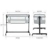 Kinderkraft babaöböl és babaágy 2in1 Neste Up2  világosszürke