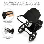 Kinderkraft babakocsi minden terepre Helsi 2 fekete