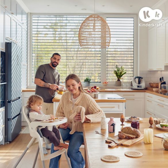 Kinderkraft etetõszék 2in1 Dinnly szürke fehér