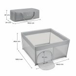 Kinderkraft utazójáróka 127 x 127 cm Ziki  szürke