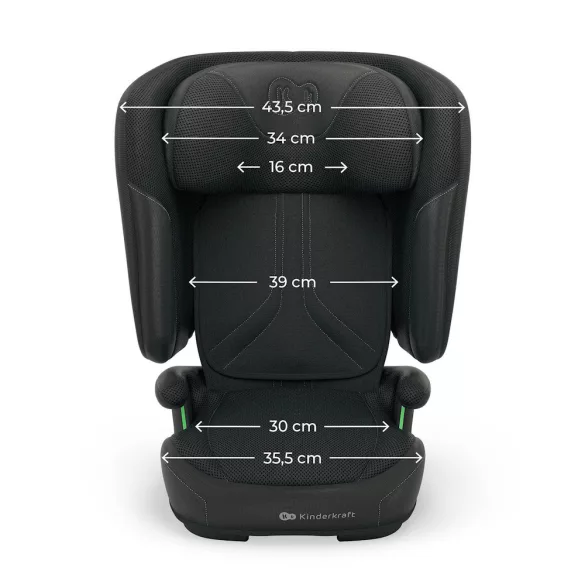 Kinderkraft gyerekülés Unity 2 i-Size Isofix 100-150cm fekete