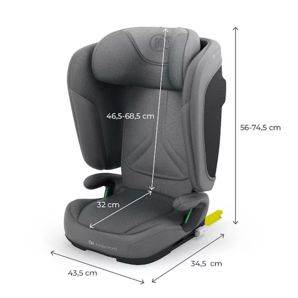 Kinderkraft gyerekülés Unity 2 i-Size Isofix 100-150cm szürke