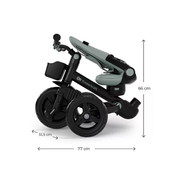 Kinderkraft tricikli 6in1 AVEO 2 PLUS  szürke