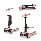 Kinderkraft roller és futóbicikli 2in1 Halley II rose pink