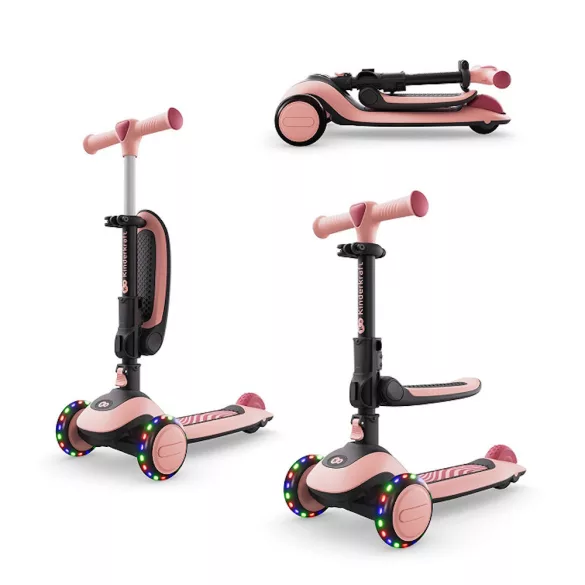 Kinderkraft roller és futóbicikli 2in1 Halley II rose pink