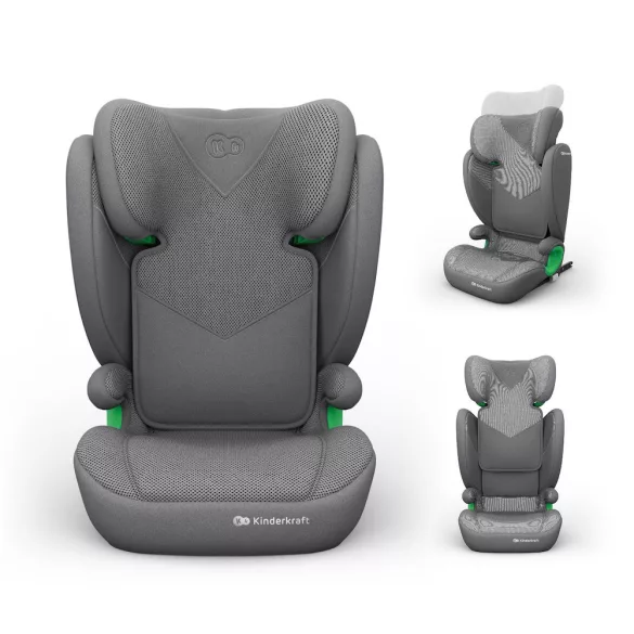 Kinderkraft gyerekülés Junior Fix 2 PLUS i-Size Isofix 100-150cm szürke