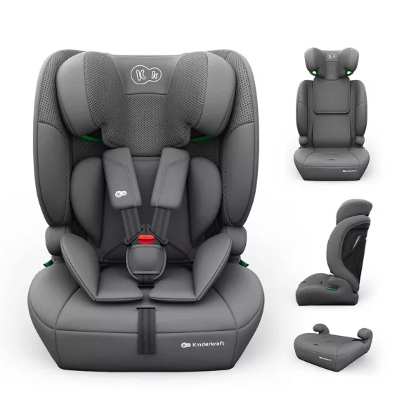 Kinderkraft gyerekülés és ülésmagasító Comfort Up II PLUS i-Size 76-150cm szürke