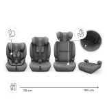 Kinderkraft gyerekülés és ülésmagasító Comfort Up II PLUS i-Size 76-150cm szürke