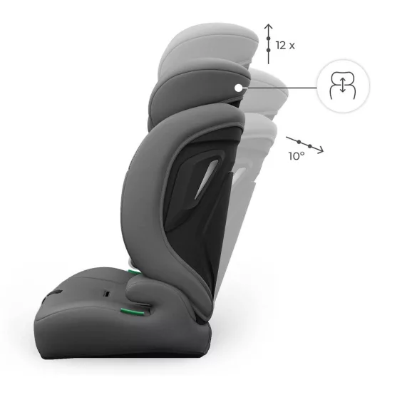 Kinderkraft gyerekülés és ülésmagasító Comfort Up II PLUS i-Size 76-150cm szürke