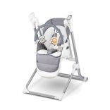 Lionelo Niles 2in1 multifunkciós etetőszék és hinta - szürke manó palota