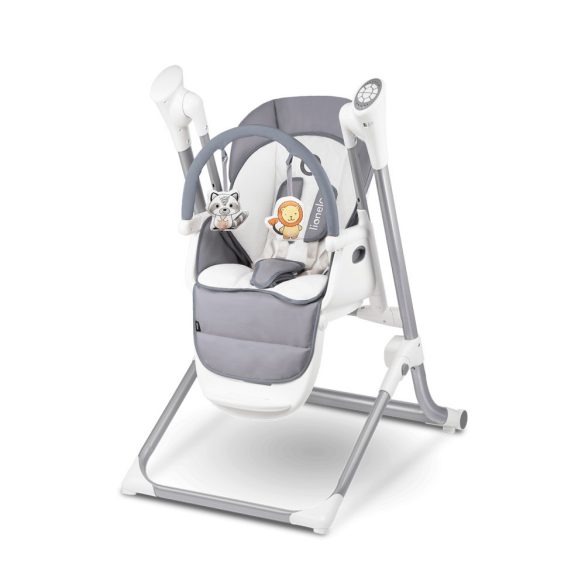 Lionelo Niles 2in1 multifunkciós etetőszék és hinta - szürke manó palota