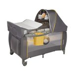 Lionelo Sven plus multifunkciós utazóágy - Yellow scandi