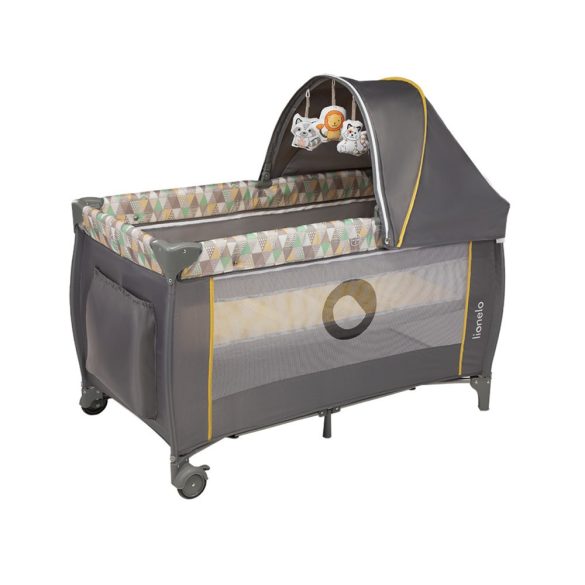 Lionelo Sven plus multifunkciós utazóágy - Yellow scandi