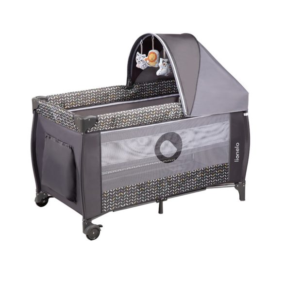 Lionelo Sven plus multifunkciós utazóágy - Grey scandi manó palota