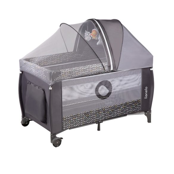 Lionelo Sven plus multifunkciós utazóágy - Grey scandi manó palota